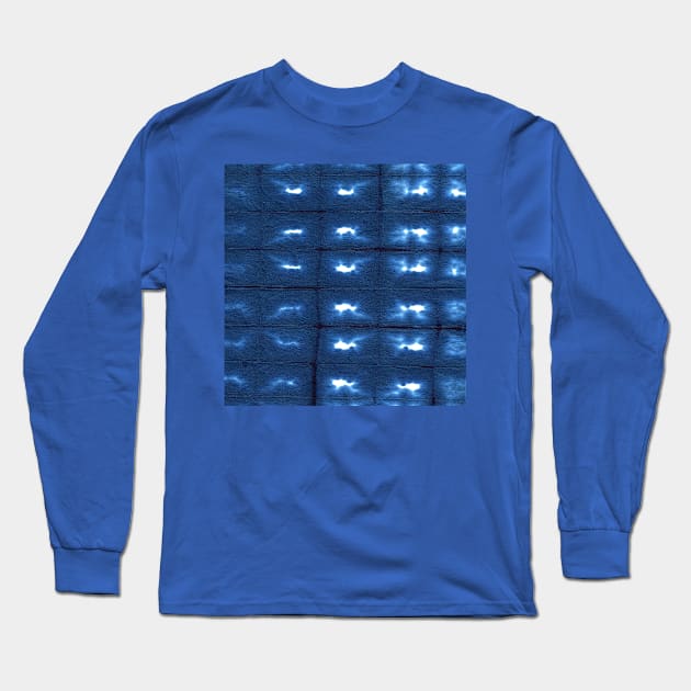 Indigo Shibori stars Long Sleeve T-Shirt by lizplummer